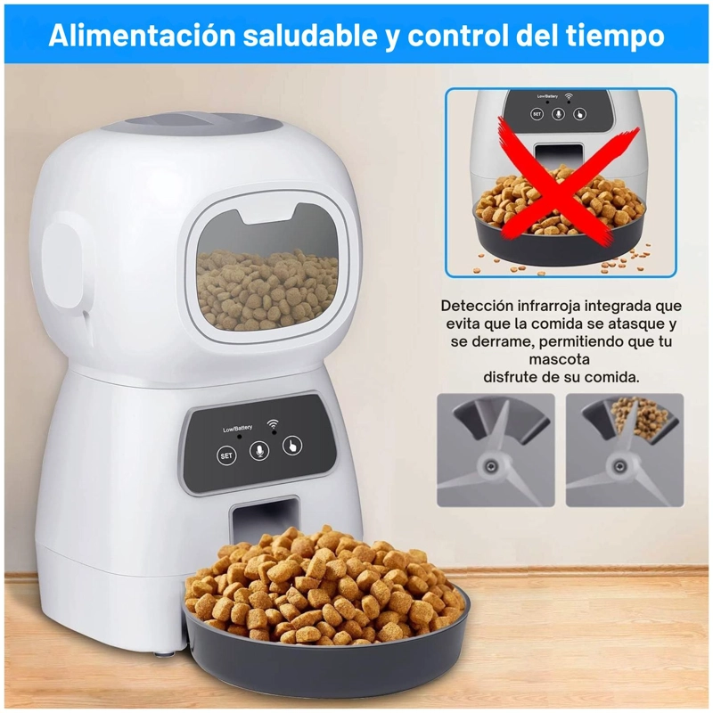 DISPENSADOR AUTOMATICO + APP COMIDA MASCOTAS YEP PET - 4