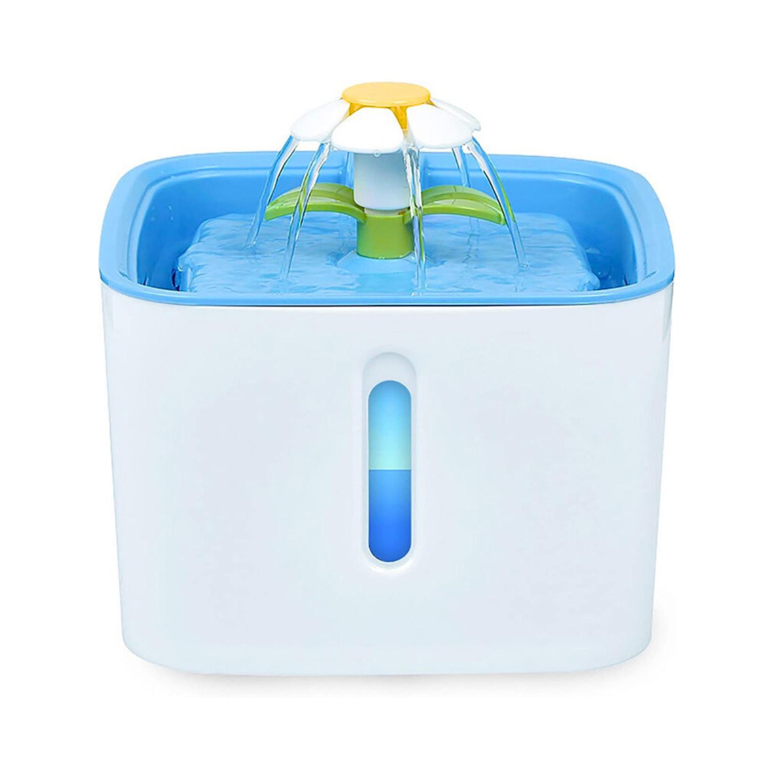 FUENTE BEBEDERO MASCOTAS 2.5 L CON LUZ NIVEL - 1