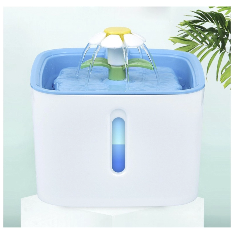 FUENTE BEBEDERO MASCOTAS 2.5 L CON LUZ NIVEL - 4