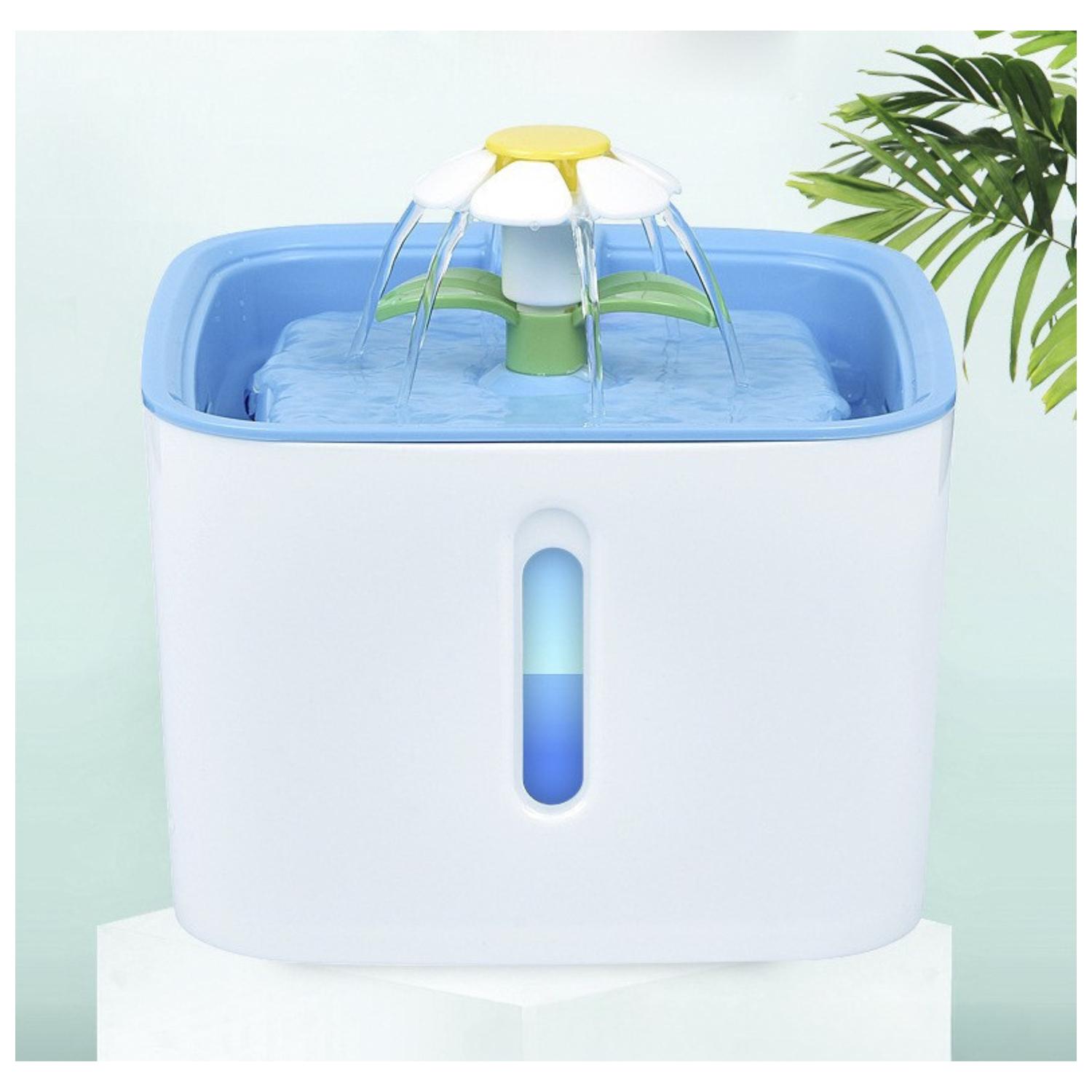 FUENTE BEBEDERO MASCOTAS 2.5 L CON LUZ NIVEL - 4
