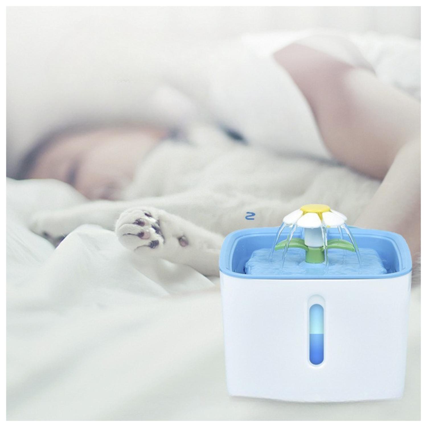 FUENTE BEBEDERO MASCOTAS 2.5 L CON LUZ NIVEL - 5