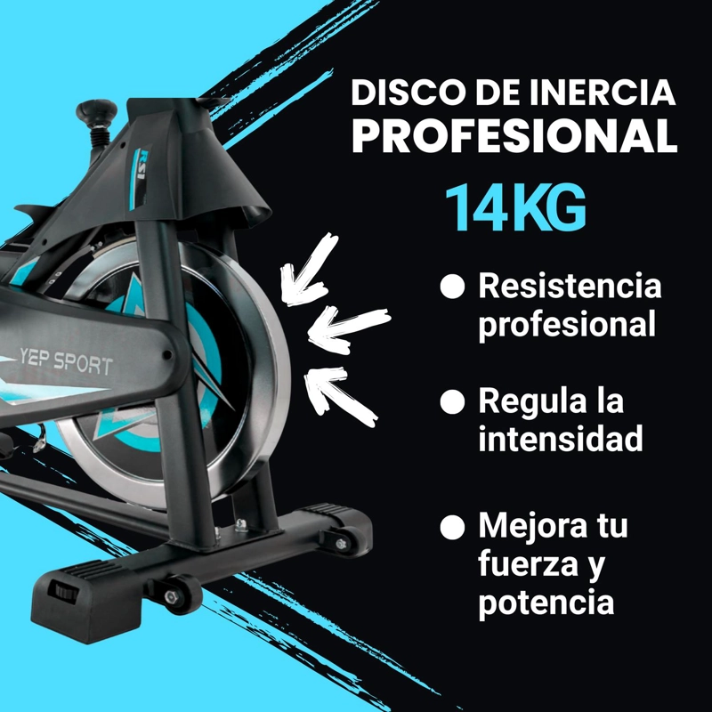 BICICLETA SPINNING PRO 14 KG DISCO 1016-3 - 2