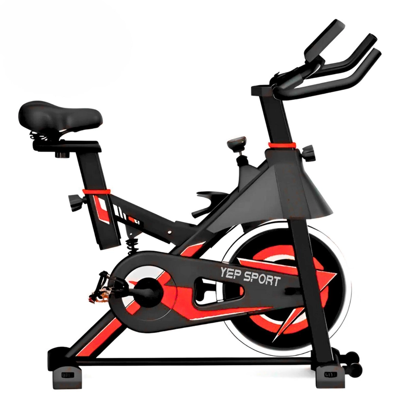 BICICLETA SPINNING ANTI SHOCK PRO 14 KG DISCO 1016-4RED - 1