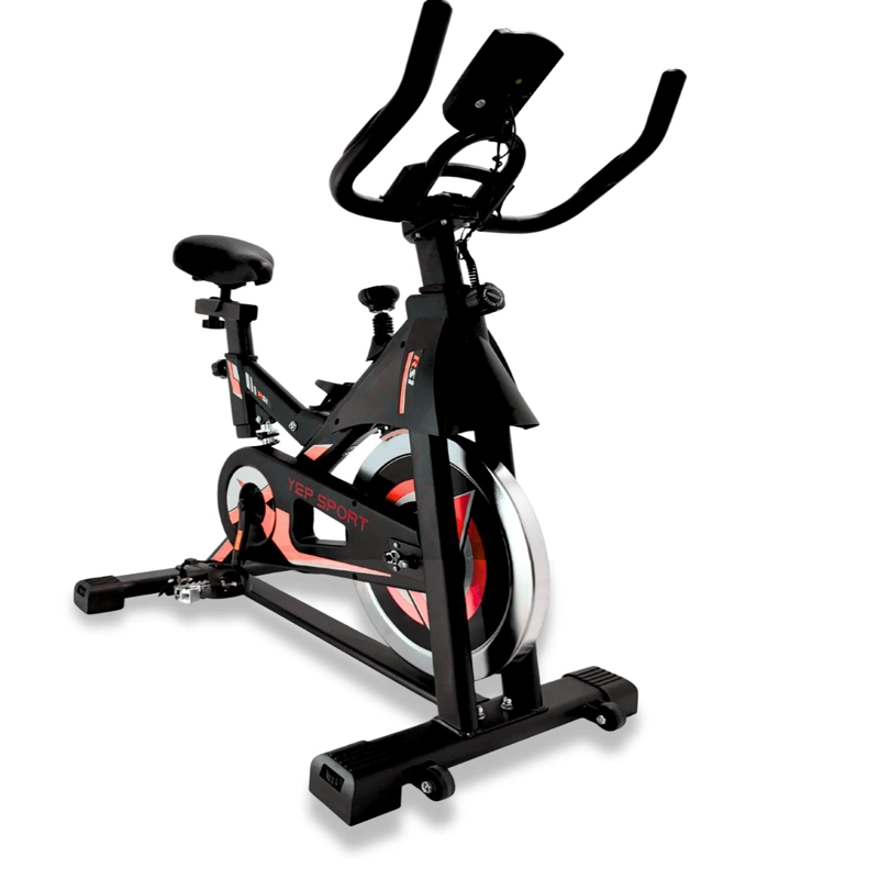 BICICLETA SPINNING ANTI SHOCK PRO 14 KG DISCO 1016-4RED - 2