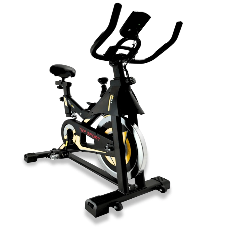 BICICLETA SPINNING ANTI SHOCK PRO 14 KG DISCO 1016-4RED - 5