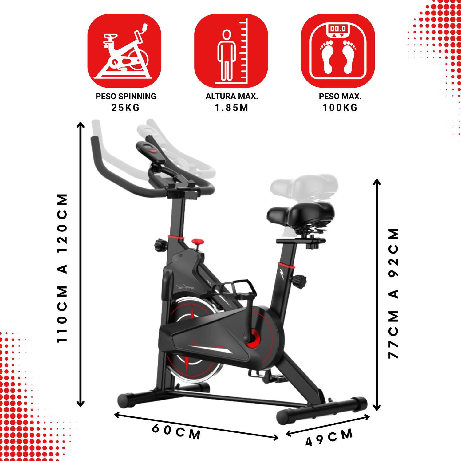 BICICLETA SPINNING ELEVATE 10 KG DISCO 1016-2 - 4