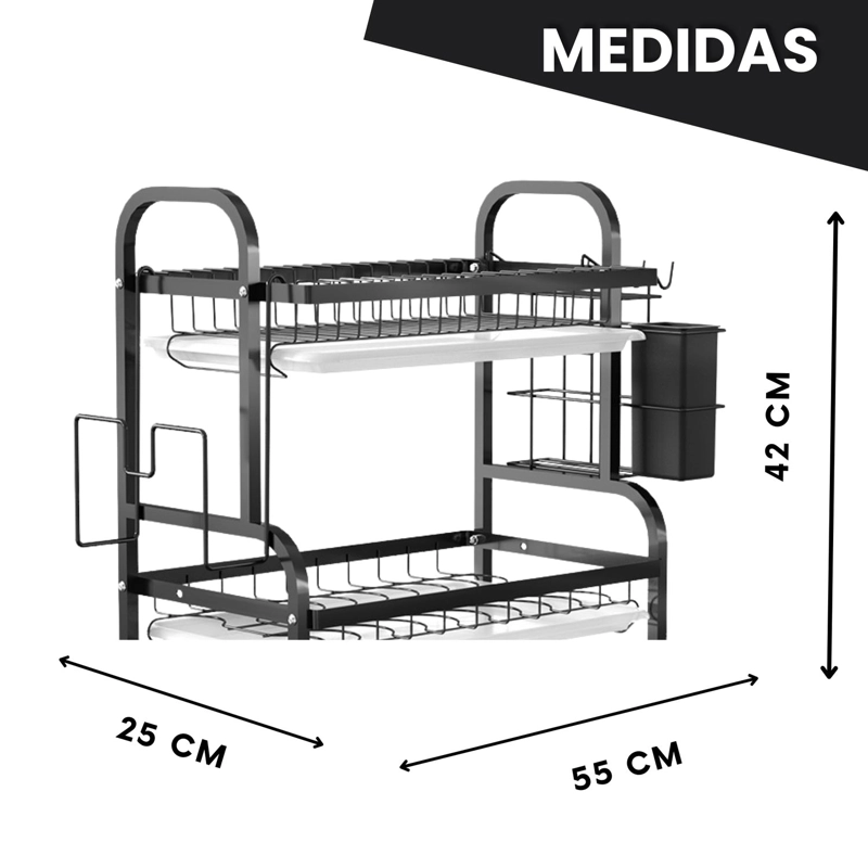 SECAPLATOS ESCURRIDOR ACERO INOXIDABLE - 3