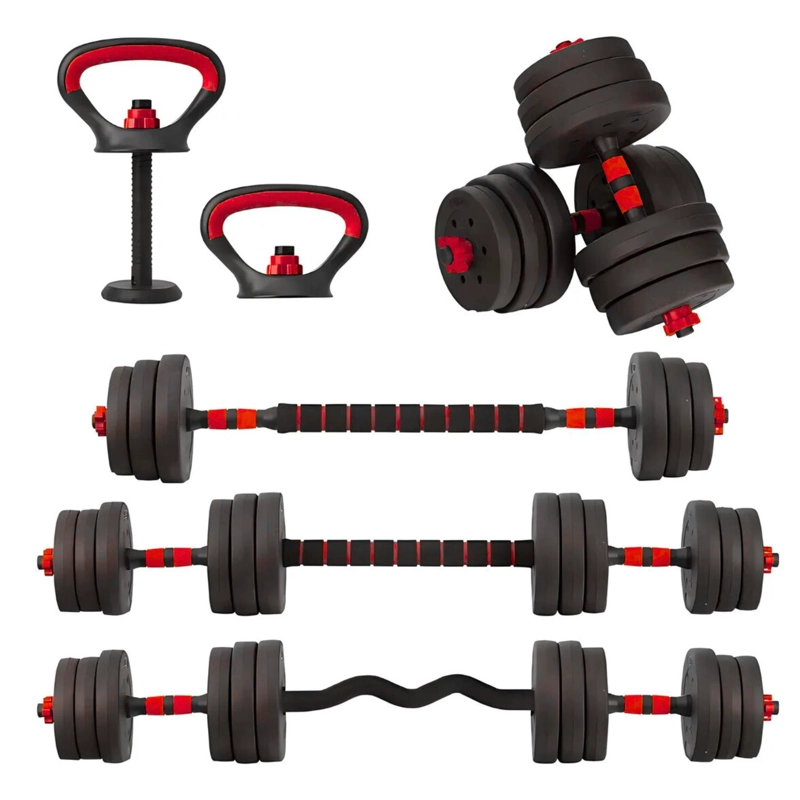 SET MANCUERNAS 20 KG 5 EN 1 BARRA Z - 1