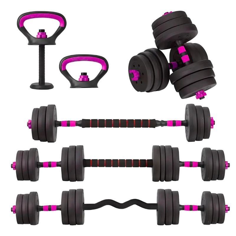 SET MANCUERNAS 20 KG 5 EN 1 BARRA Z - 1