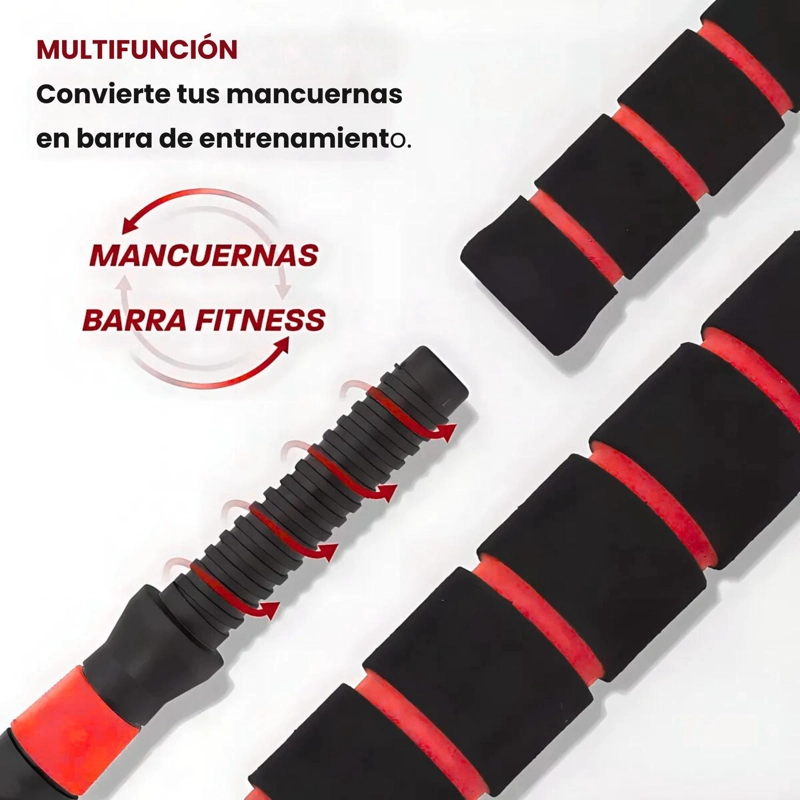 SET MANCUERNAS 20 KG 5 EN 1 BARRA Z - 4