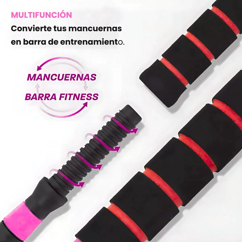 SET MANCUERNAS 20 KG 5 EN 1 BARRA Z - 4