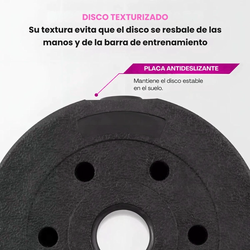 SET MANCUERNAS 20 KG 5 EN 1 BARRA Z - 5