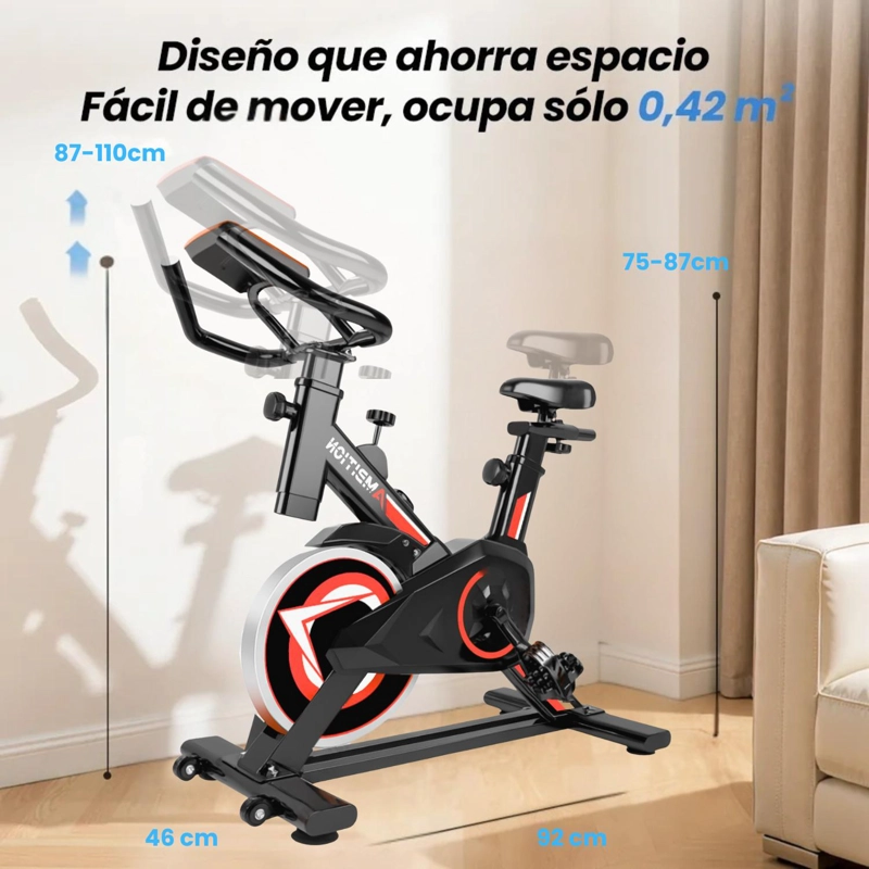 BICICLETA SPINNING 6KG RESISTENCIA AMBITION RED - 3