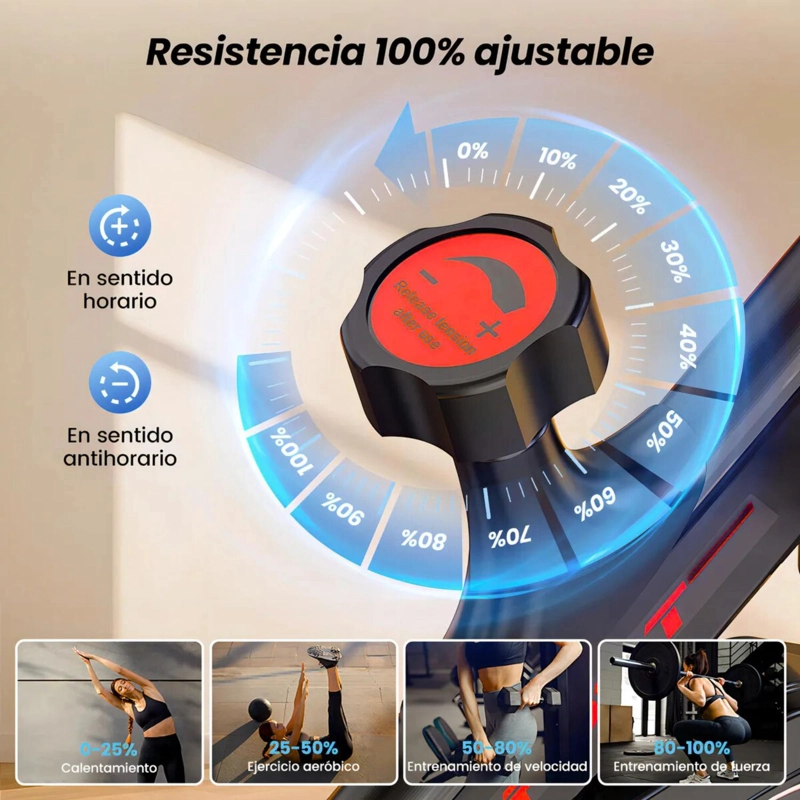 BICICLETA SPINNING 6KG RESISTENCIA AMBITION RED - 4
