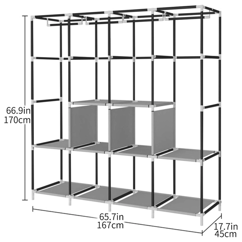 ARMARIO CLOSET ROPERO ARMABLE ORGANIZADOR COLGADOR XL - 4
