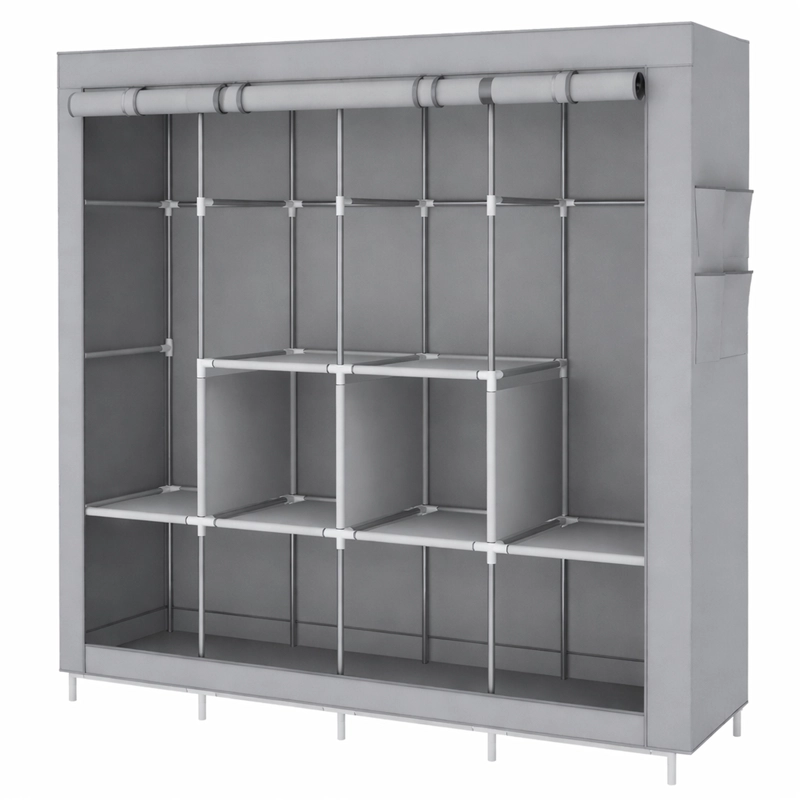 ARMARIO CLOSET ROPERO ARMABLE ORGANIZADOR COLGADOR XL GRIS - 3