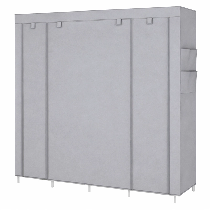 ARMARIO CLOSET ROPERO ARMABLE ORGANIZADOR COLGADOR XL GRIS - 5