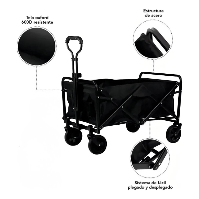 CARRITO COMPRAS FERIA PLEGABLE IDEAL CAMPING - 7