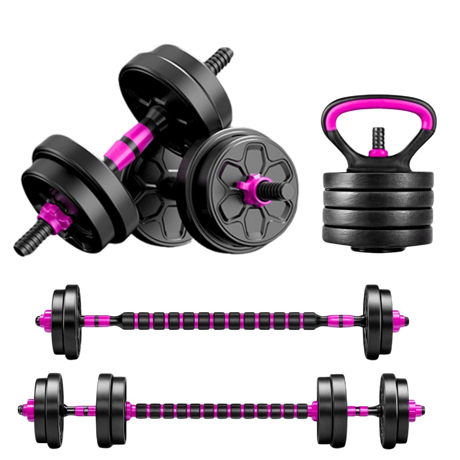 SET MANCUERNAS BARRA AJUSTABLES 15 KG 3 EN 1 - 1
