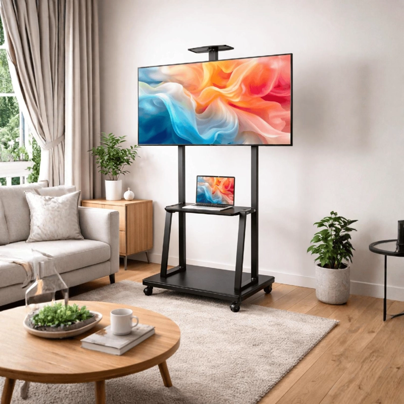 SOPORTE TV BASE PEDESTAL RUEDA TELEVISOR DE 32 A 70 PULGADAS - 6