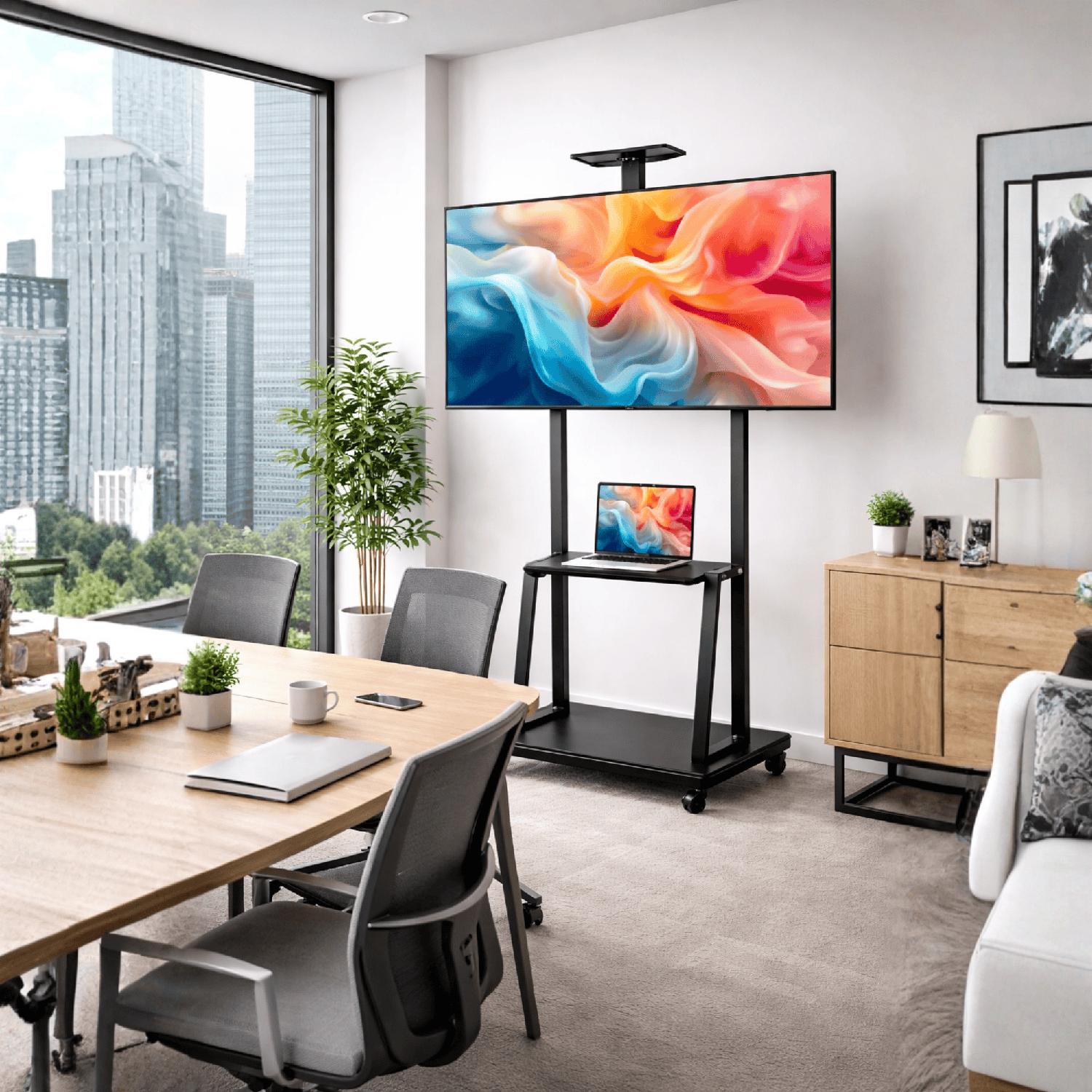 SOPORTE TV BASE PEDESTAL RUEDA TELEVISOR DE 32 A 70 PULGADAS - 7