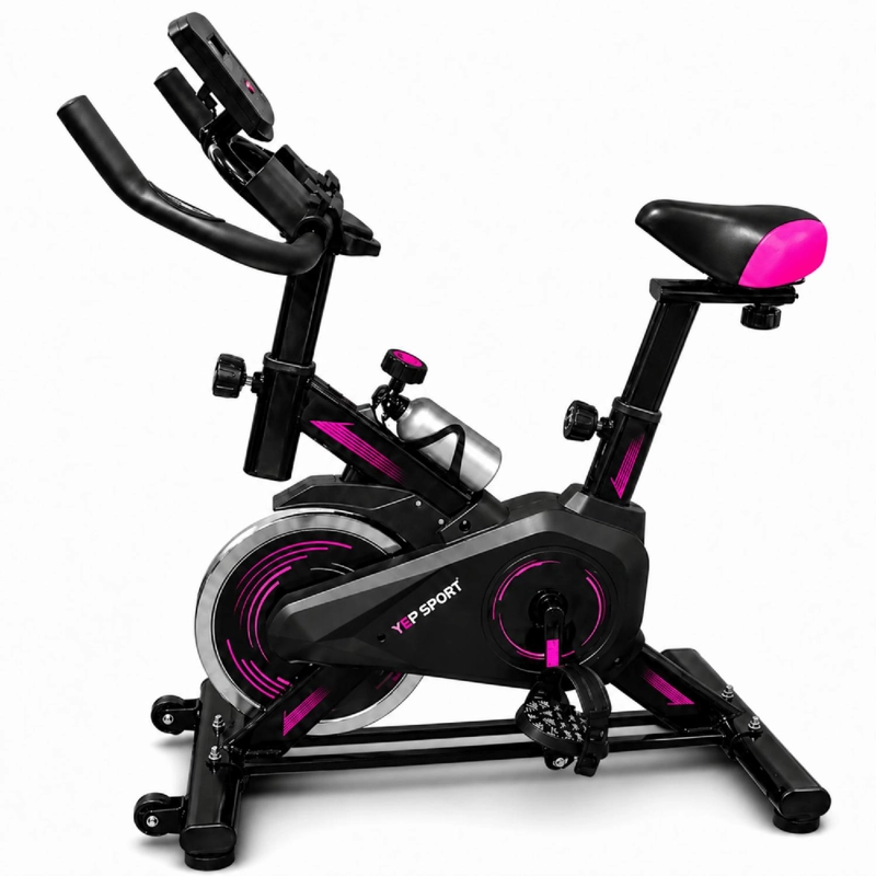 BICICLETA SPINNING YEPSPORT FUCSIA CON BOTELLA - 5