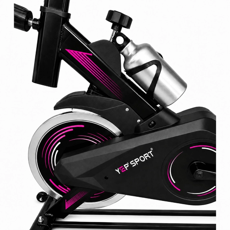BICICLETA SPINNING YEPSPORT FUCSIA CON BOTELLA - 7