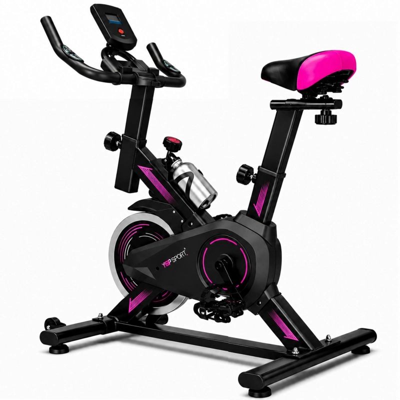 BICICLETA SPINNING YEPSPORT FUCSIA CON BOTELLA - 9