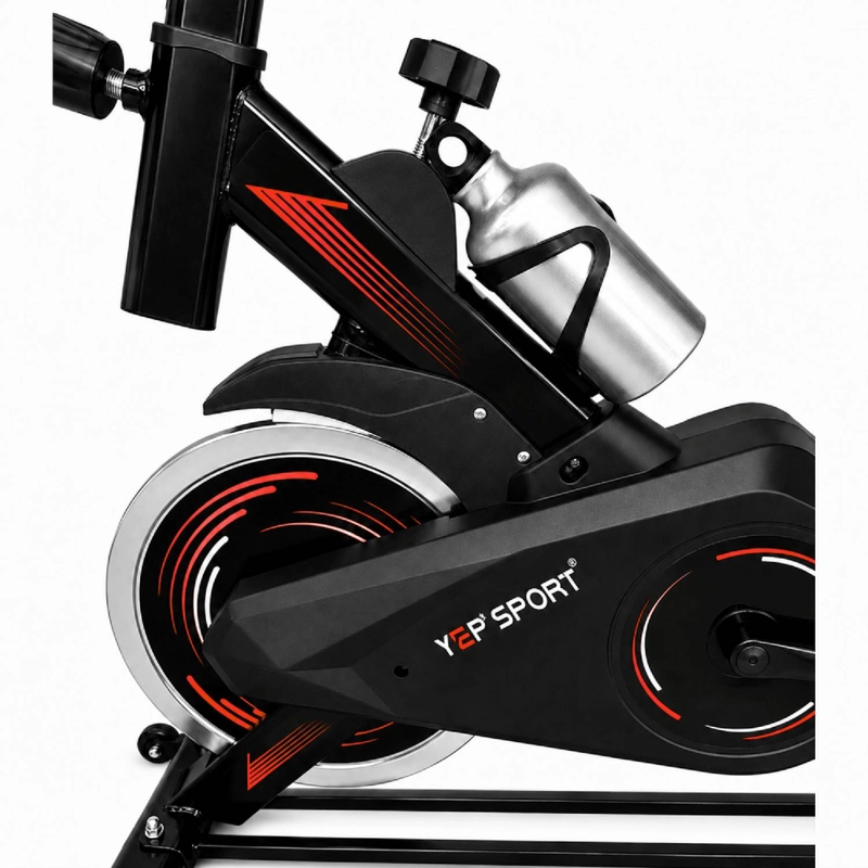 BICICLETA SPINNING YEPSPORT ROJA CON BOTELLA - 6