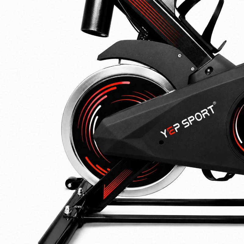 BICICLETA SPINNING YEPSPORT ROJA CON BOTELLA - 7