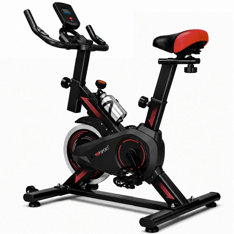BICICLETA SPINNING YEPSPORT ROJA CON BOTELLA - 8