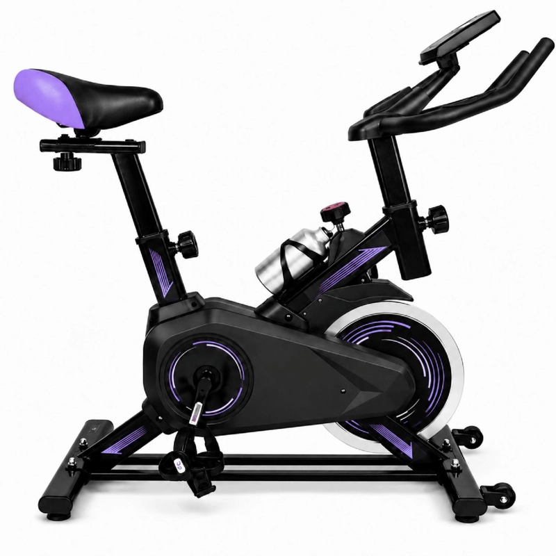 BICICLETA SPINNING YEPSPORT PURPURA CON BOTELLA - 5