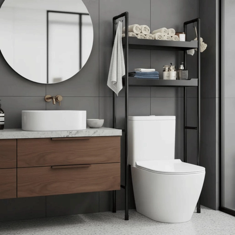 ESTANTE MUEBLE ORGANIZADOR DE BAÑO 2 NIVELES REPISA - 2