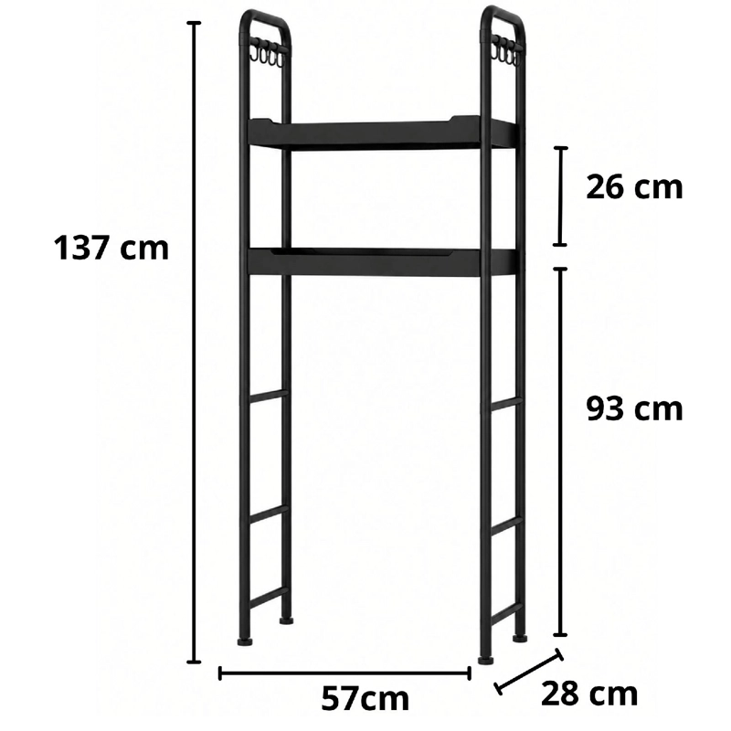 ESTANTE MUEBLE ORGANIZADOR DE BAÑO 2 NIVELES REPISA - 3