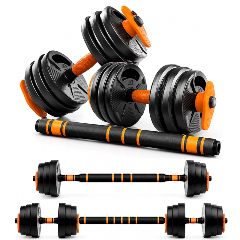 SET 20 KG MANCUERNAS Y BARRA NEWGEN PREMIUM - 1