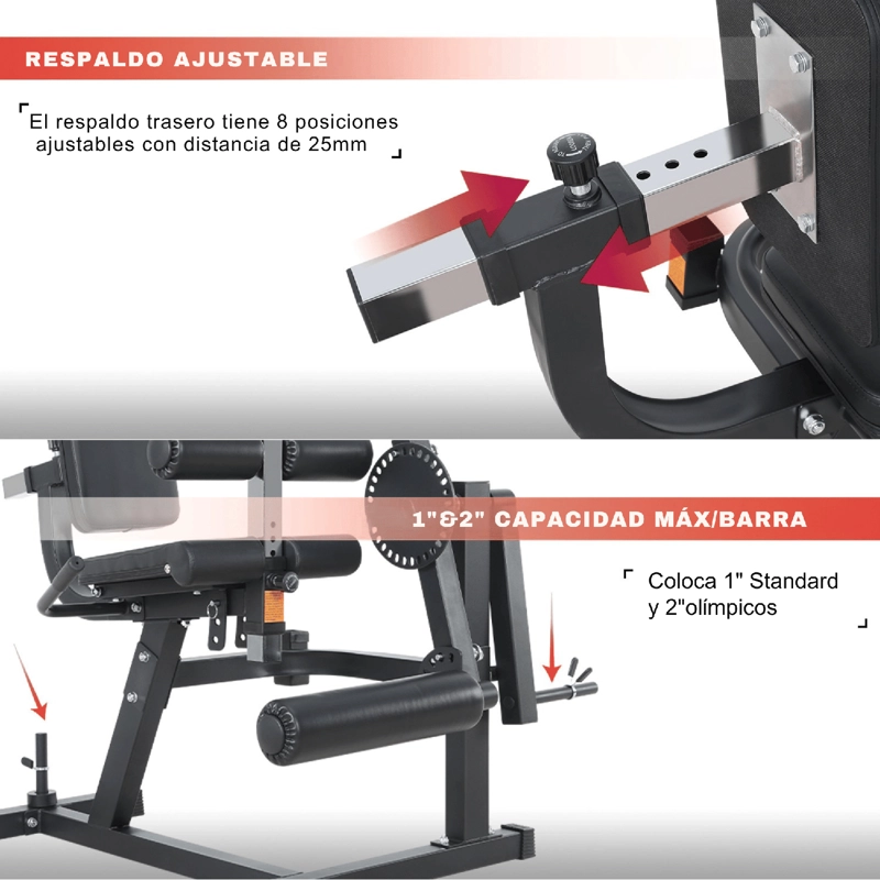 MAQUINA CUADRICEPS Y CURL FEMORAL PIERNA PROFESIONAL 5300 - 5