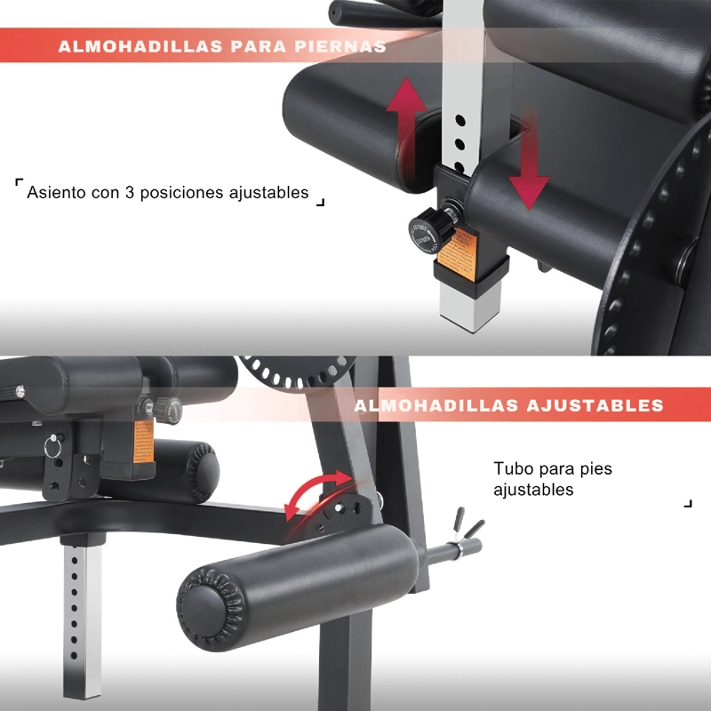 MAQUINA CUADRICEPS Y CURL FEMORAL PIERNA PROFESIONAL 5300 - 6