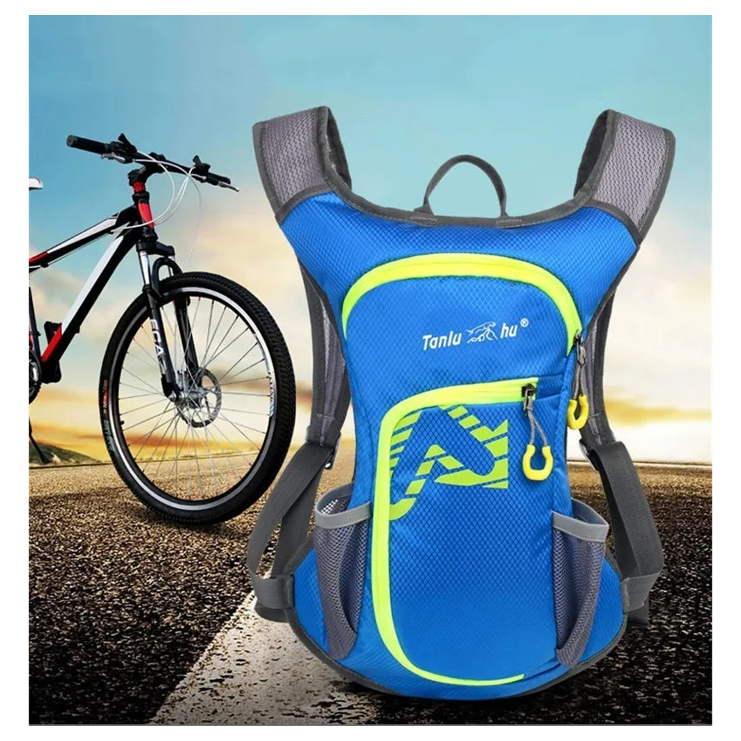 MOCHILA CAMELLBACK TREKKING + BOLSA HIDRATACIÓN AZUL - 3