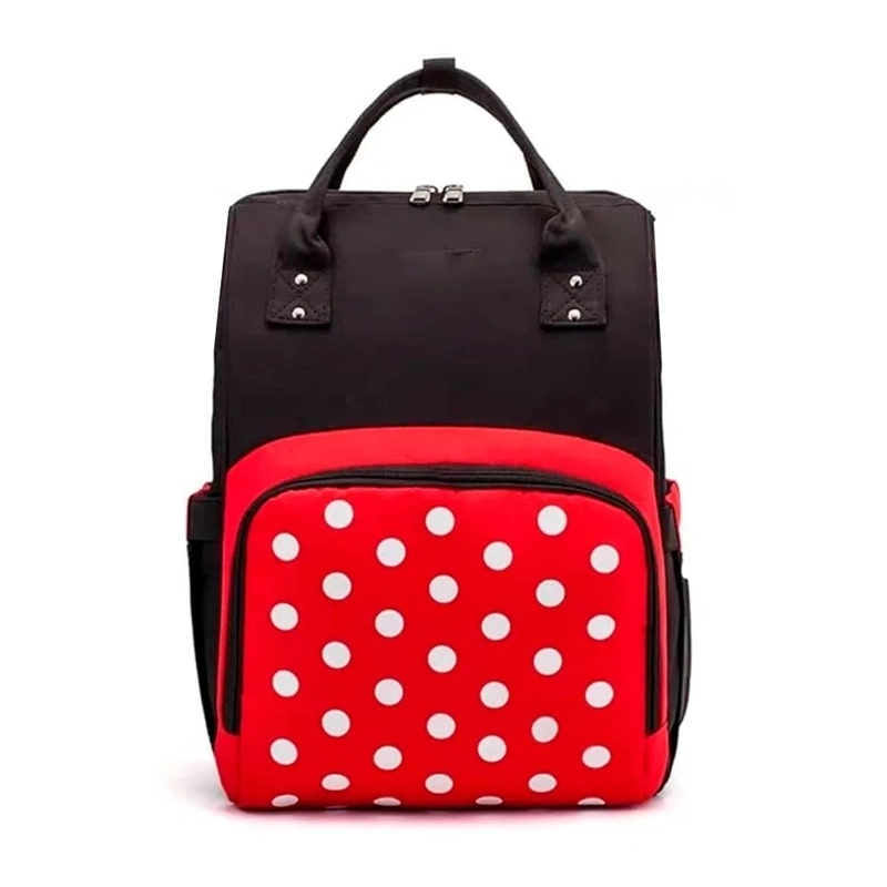 MOCHILA BOLSO PAÑALERA MATERNAL DISEÑO MINNIE MOUSE - 1