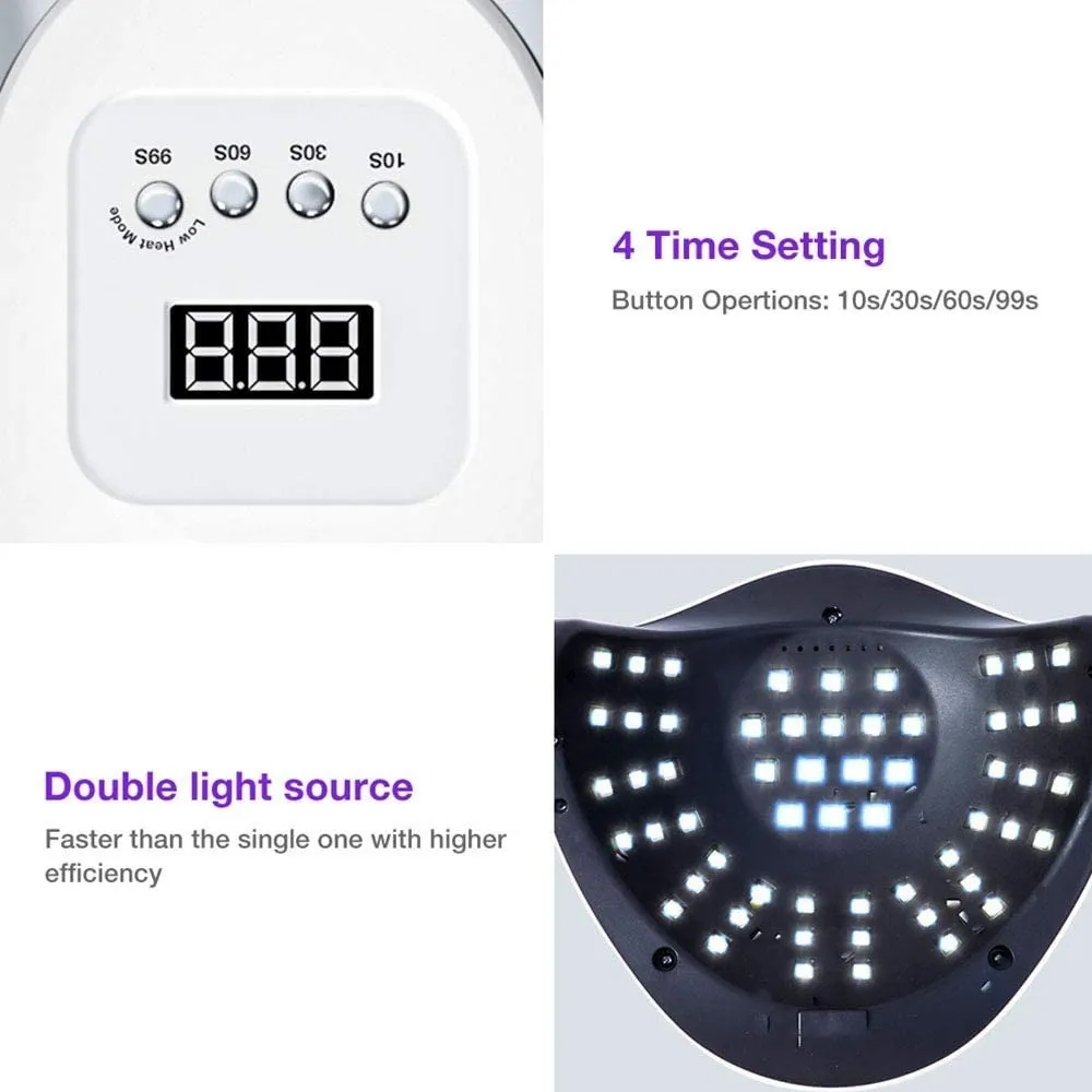 LÁMPARA LED UV MANICURA 180W UÑAS SECADOR PROFESIONAL - 2