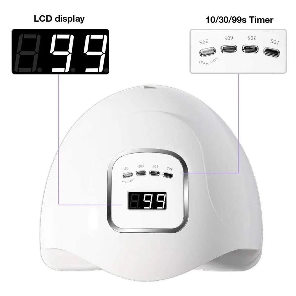 LÁMPARA LED UV MANICURA 180W UÑAS SECADOR PROFESIONAL - 3