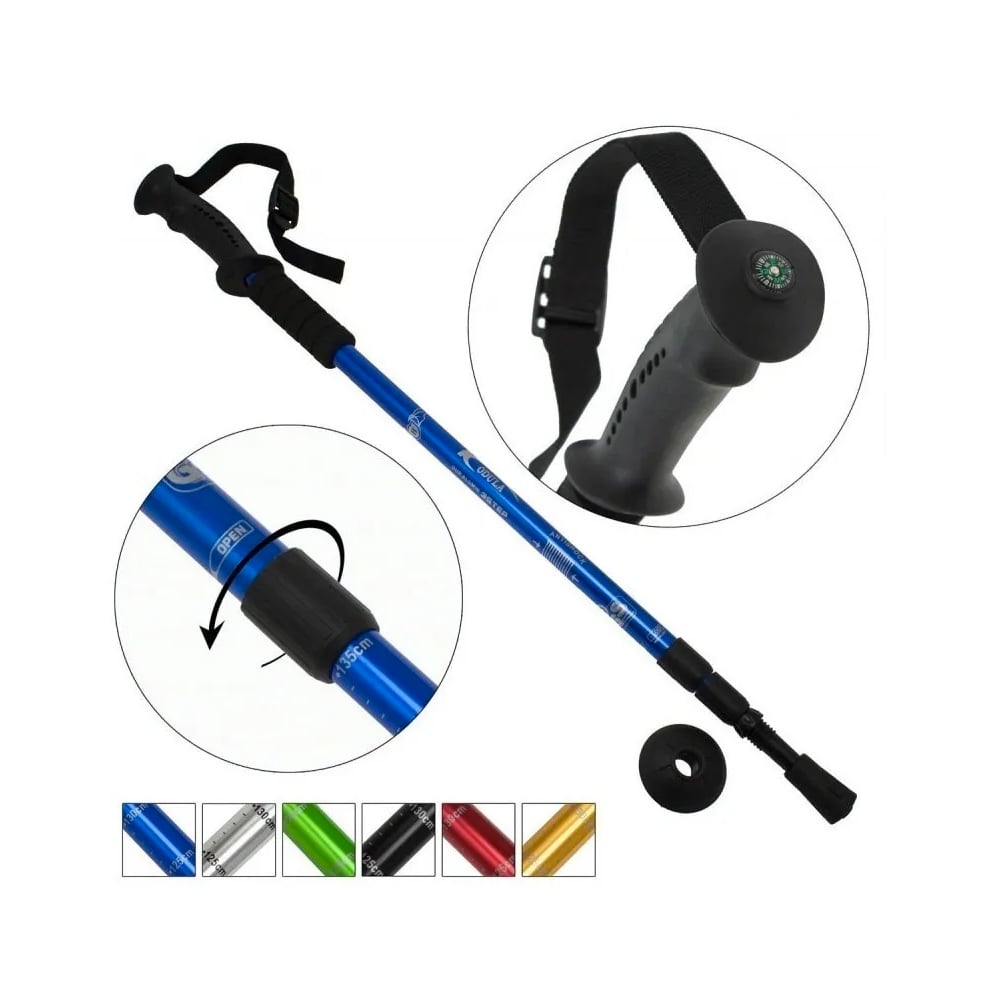 PACK 2 BASTÓN TREKKING SENDERISMO 3 TRAMOS MANGO ANTISHOCK - 2