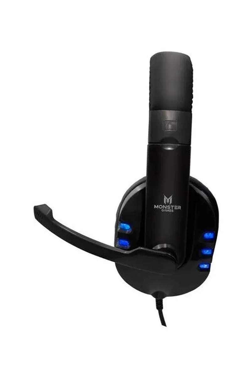 AUDÍFONOS GAMER MONSTER HEADSET RGB LED NEGRO - 2
