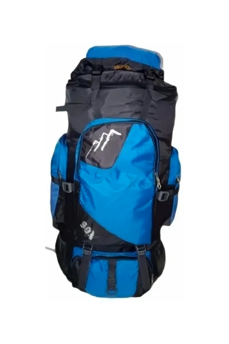 MOCHILA VIAJE TEXTIL AZUL 90 LITROS MOCHILAS DE CAMPING - 1