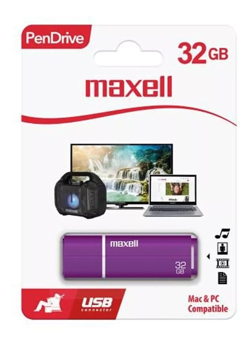 PENDRIVE 32GB MAXELL COLOR LILA