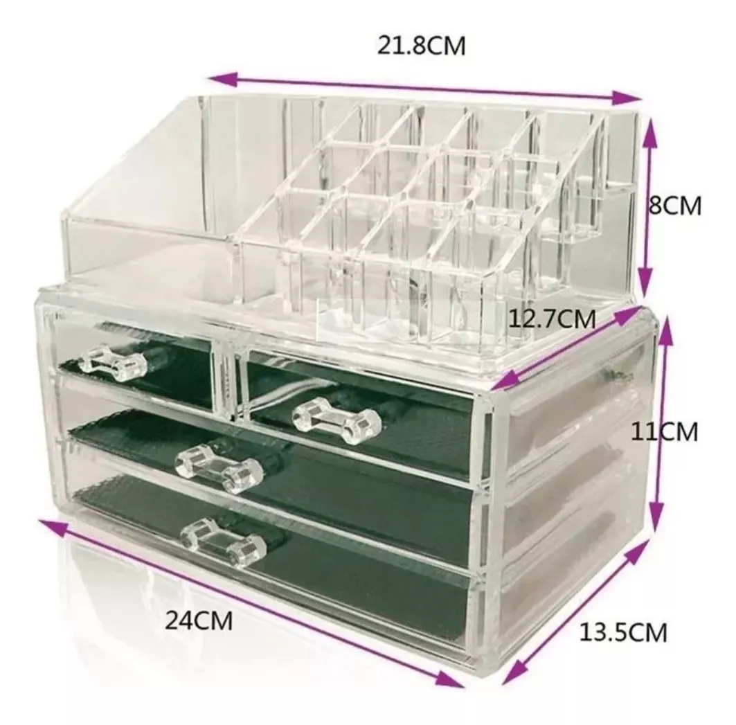 ORGANIZADOR DE MAQUILLAJE COSMETIQUERO JOYERO ACRILICO - 3
