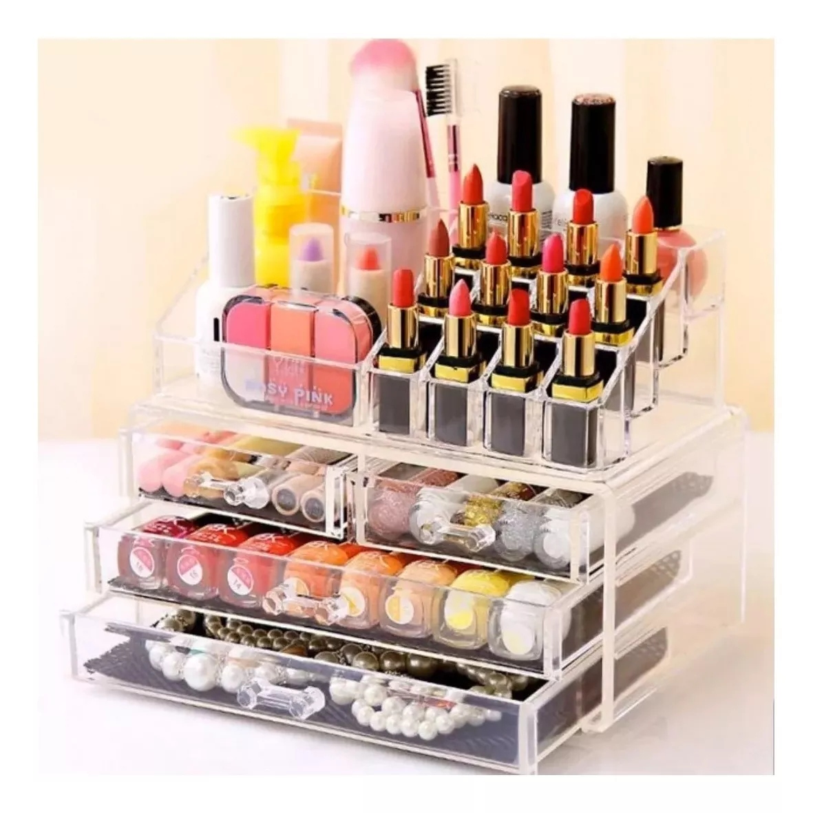 ORGANIZADOR DE MAQUILLAJE COSMETIQUERO JOYERO ACRILICO - 4