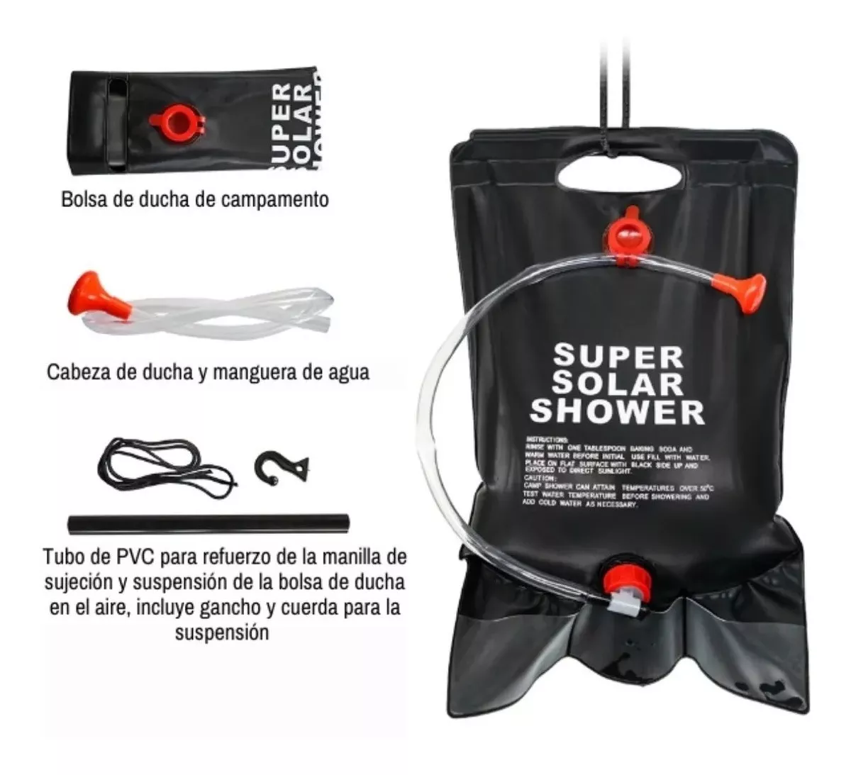 CARPA PARA 1 PERSONA BAÑO VESTIDOR PORTÁTIL + DUCHA SOLAR AZUL - 5