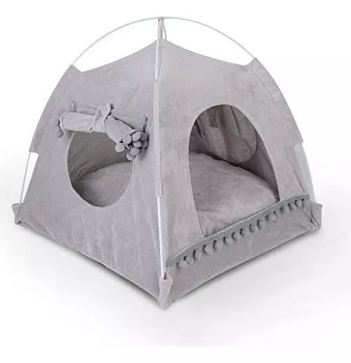 CAMA PARA GATO PERROS TIENDA CALIDA PLEGABLE. - 1
