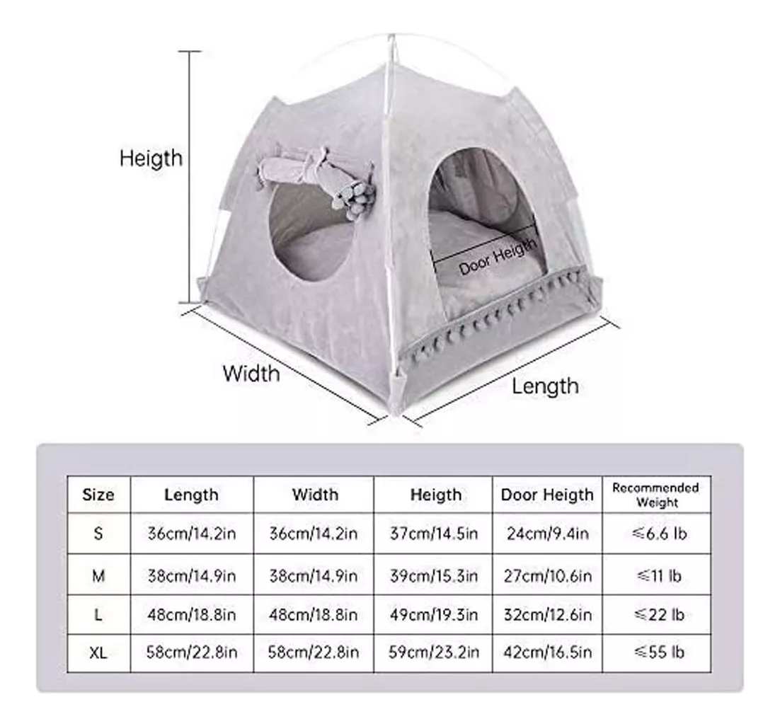 CAMA PARA GATO PERROS TIENDA CALIDA PLEGABLE. - 4